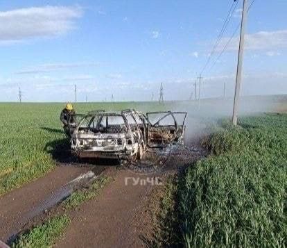 «Фольксваген» сгорел на окраине Протягайловки