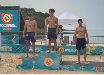 Тираспольчанин Богдан Карагеорги стал бронзовым призёром чемпионата Европы по пляжной борьбе среди спортсменов до 15 лет