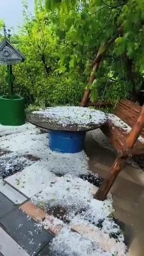 Сегодня местами был серьезный град