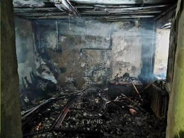 Хозяева были дома, когда в комнате начался пожар: сами потушить не смогли, вызвали пожарных
