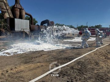 На асфальтобетонном заводе в Каменке загорелся битум — пожар условный