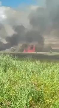 В Слободзее горят сухая трава и камыш