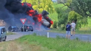 Авария с участием бензовоза произошла в Сынжерейском районе Молдовы