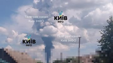 Пожар на месте прилета "Гераней" в Киевской области