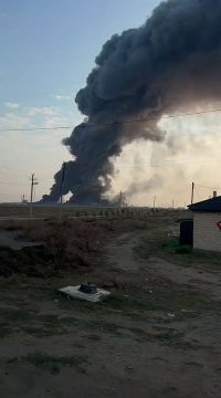 Массовые очаги возгорания на складе озон в Дагестане после прилетов бпла