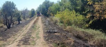 Пожар в Бендерах потушен. Огнеборцев вызвала женщина, которая работала на огороде и заметила дым