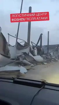 Последствия ударов по логистическому центру компании "Рошен", который принадлежал Порошенко