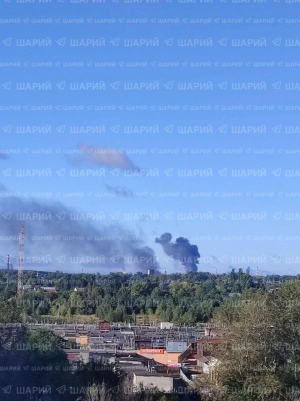 Пожар на Рязанском НПЗ усиливается после прилётов БПЛА Пожар на Рязанском НПЗ усиливается после прилётов БПЛА