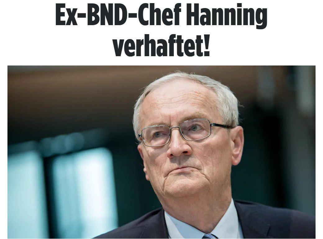 Бывший глава немецкой разведки BND Август Ханнинг задержан по подозрению в шпионаже и госизмене, — Bild