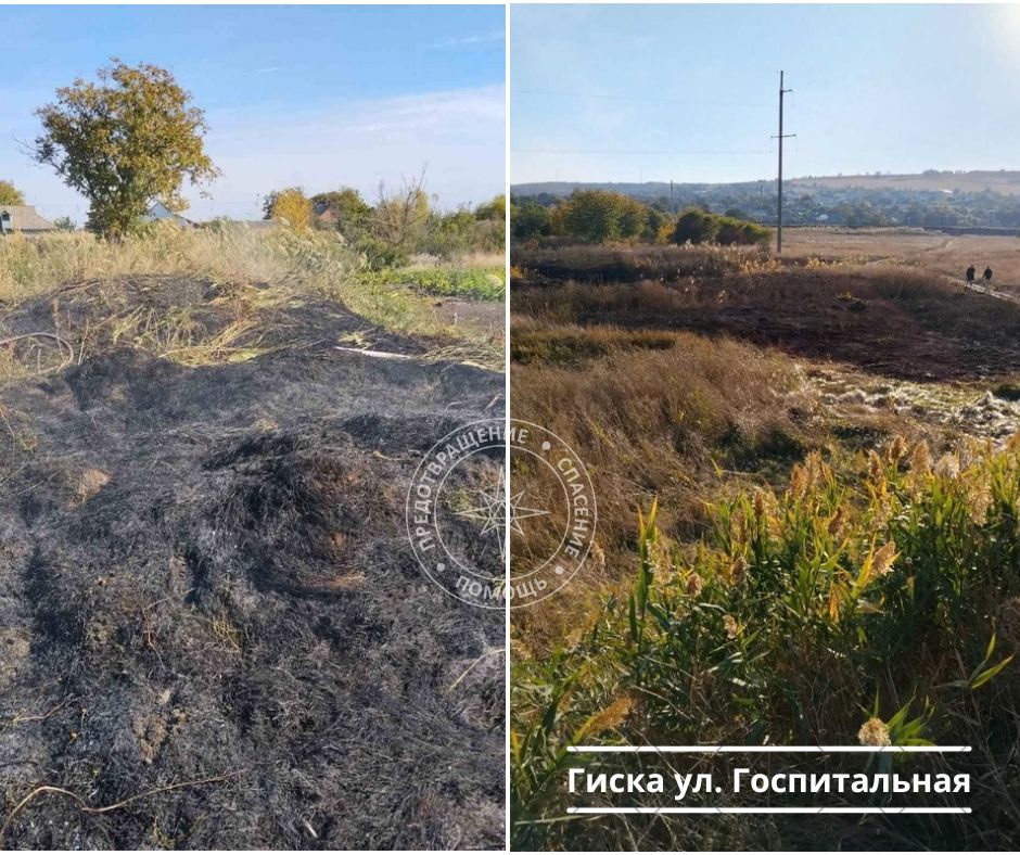 Вчера бендерские пожарные два раза выезжали на возгорания сухой травы
