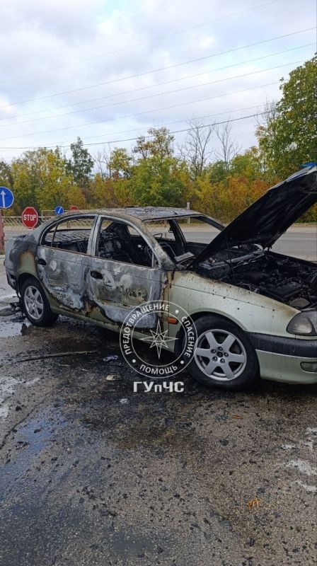 На выезде из Тирасполя сгорела «Тойота» На выезде из Тирасполя сгорела «Тойота»