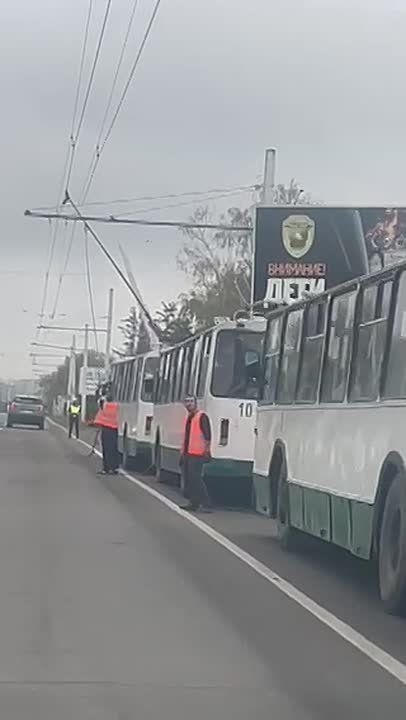 Троллейбусы на въезде в Тирасполь