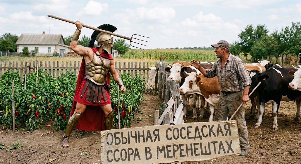 Сосед метнул в соседа вилы и пытался лишить его зрения, всё из-за коров, которые объели грядку с перцем
